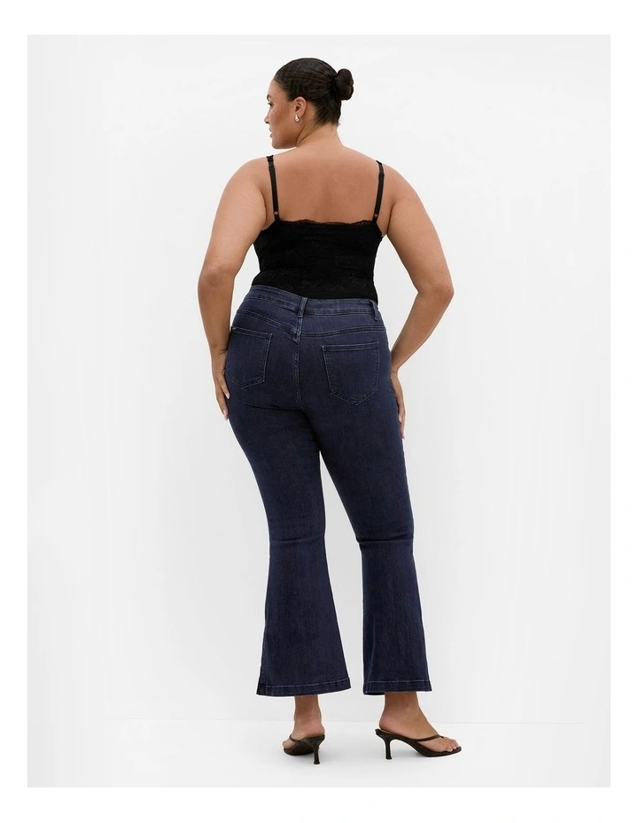 Harley Fit Side Split Flare Leg Jean in Dark Wash image 2