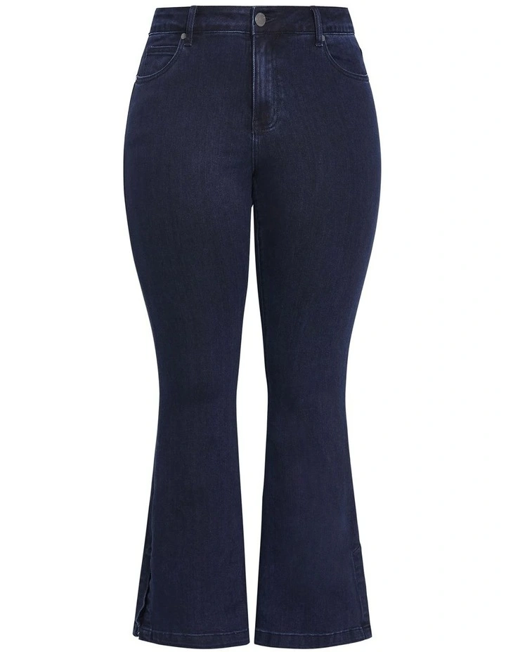 Harley Fit Side Split Flare Leg Jean in Dark Wash image 3