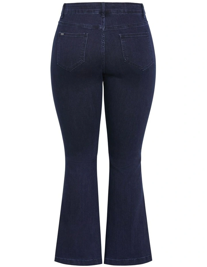 Harley Fit Side Split Flare Leg Jean in Dark Wash image 4