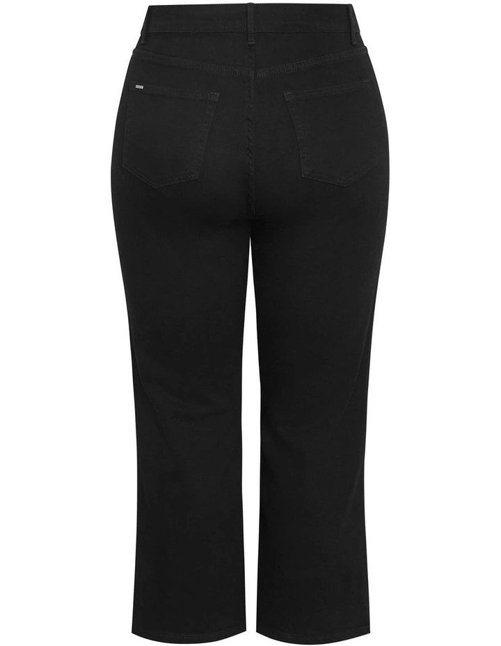 Harley Fit Heidi Ankle Grazer Jean in Black image 4
