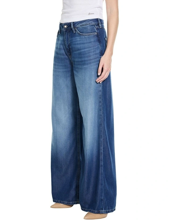 High-Rise Bellflower Wide Leg Jeans in Cartagena Bay image 3