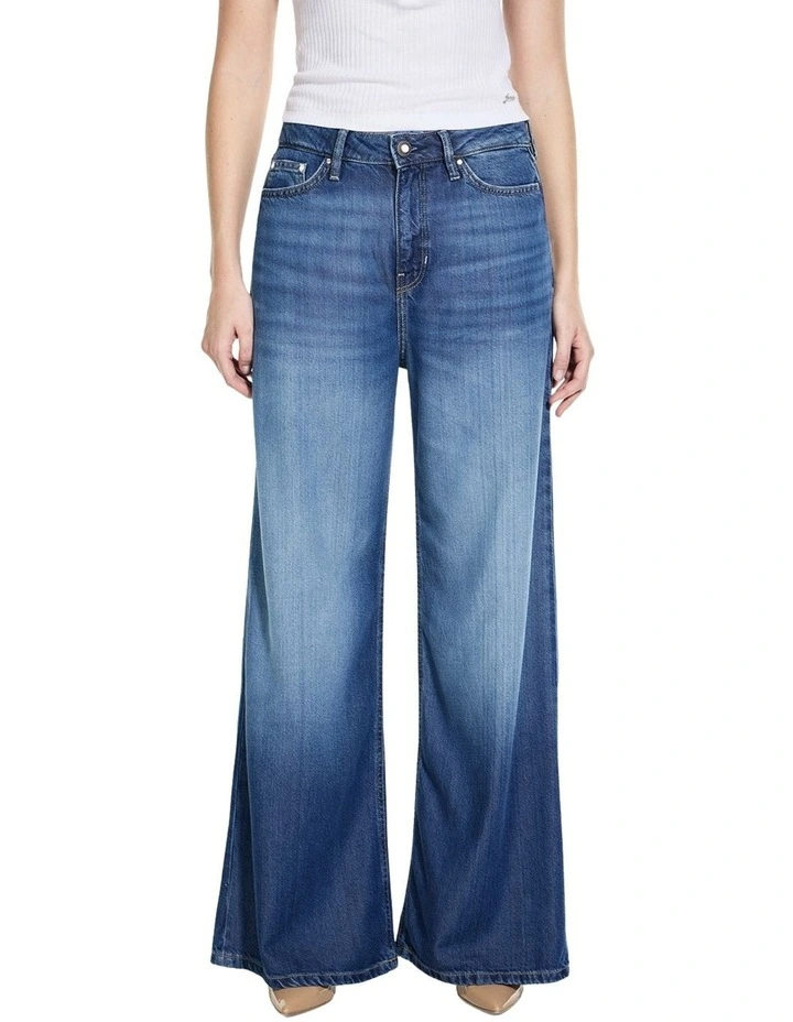 High-Rise Bellflower Wide Leg Jeans in Cartagena Bay image 4
