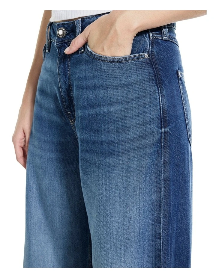 High-Rise Bellflower Wide Leg Jeans in Cartagena Bay image 5