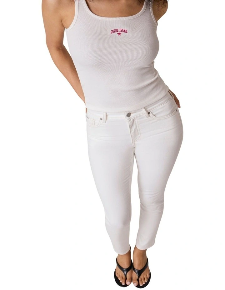 Guess Jeans G05 High-Rise Skinny Jeans in White image 2