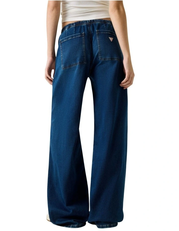 Guess Jeans Low-rise Jogger Twisted Extra Wide Jeans in Vein Dark Used image 3