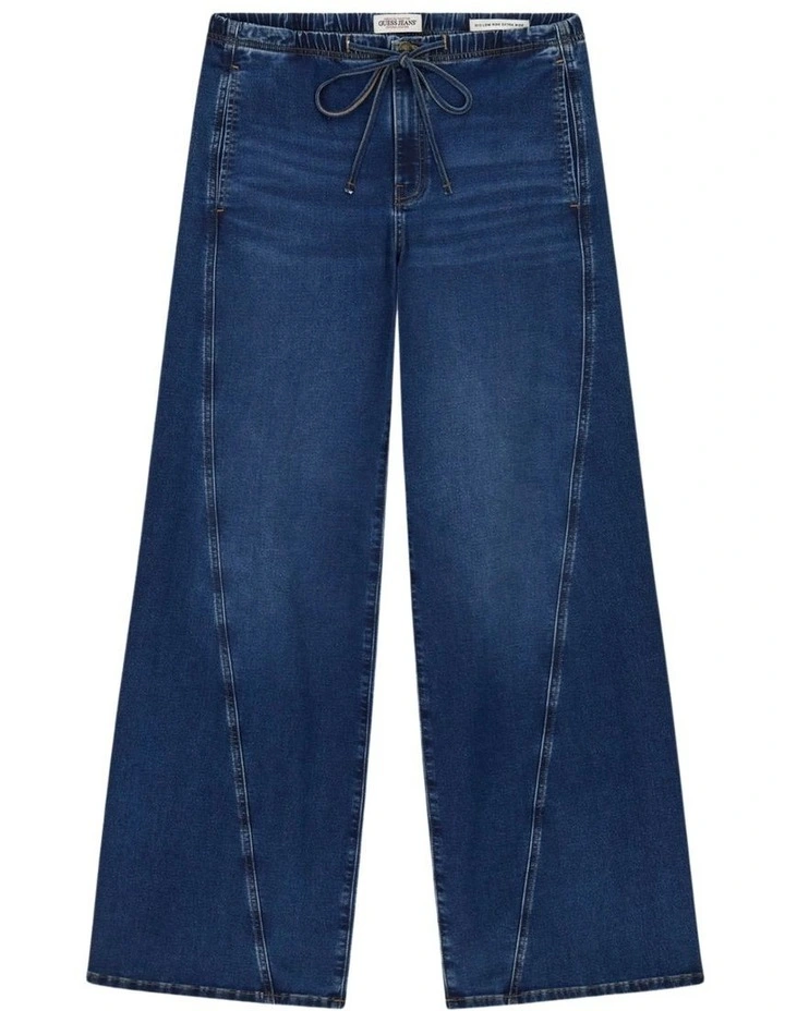 Guess Jeans Low-rise Jogger Twisted Extra Wide Jeans in Vein Dark Used image 5