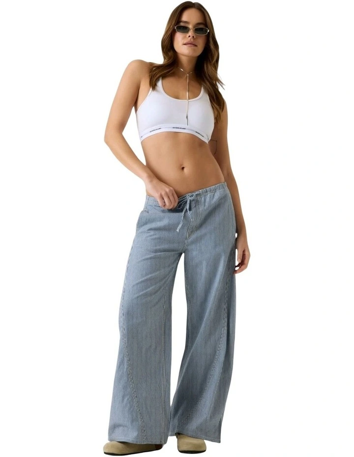 Guess Jeans Multi Low-Rise Jogger Twisted Extrawide Jeans in Blue image 1