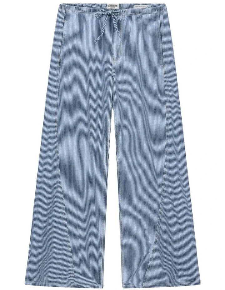 Guess Jeans Multi Low-Rise Jogger Twisted Extrawide Jeans in Blue image 5