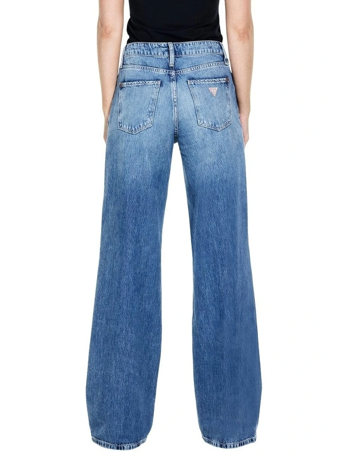 Mid-Rise Sexy Palazzo Jeans in Blue image 4
