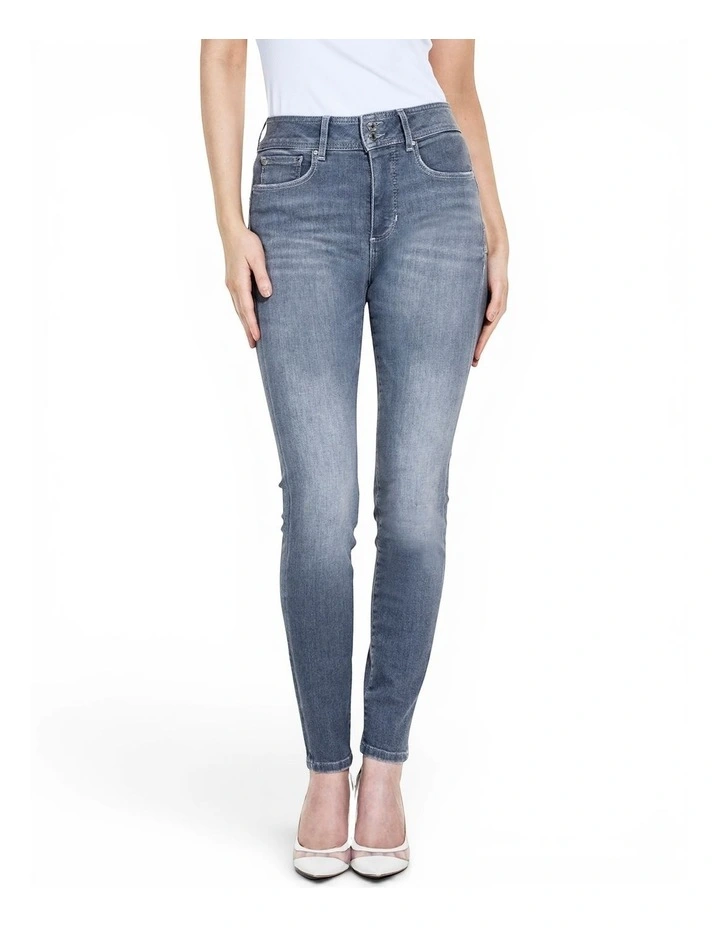 Eco Shape Up Skinny Jeans in Silver Breeze image 2