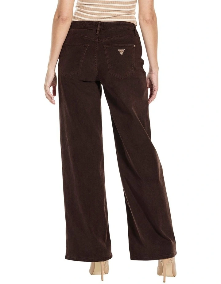 Mid-Rise Sexy Palazzo Jeans in Brown image 4
