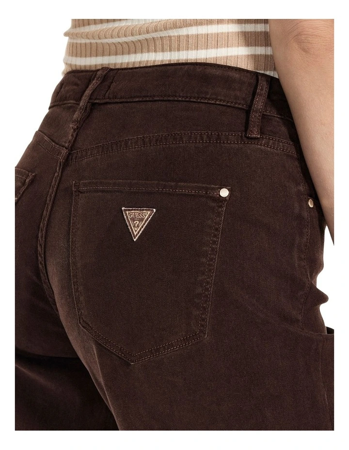 Mid-Rise Sexy Palazzo Jeans in Brown image 6