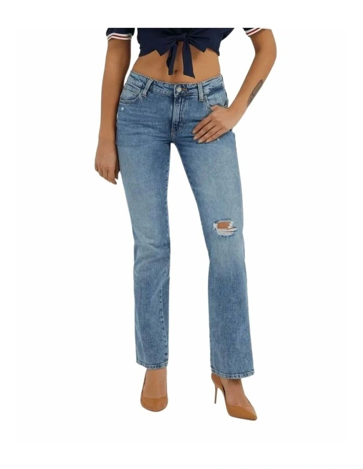 Sexy Straight Jeans in Blue image 4