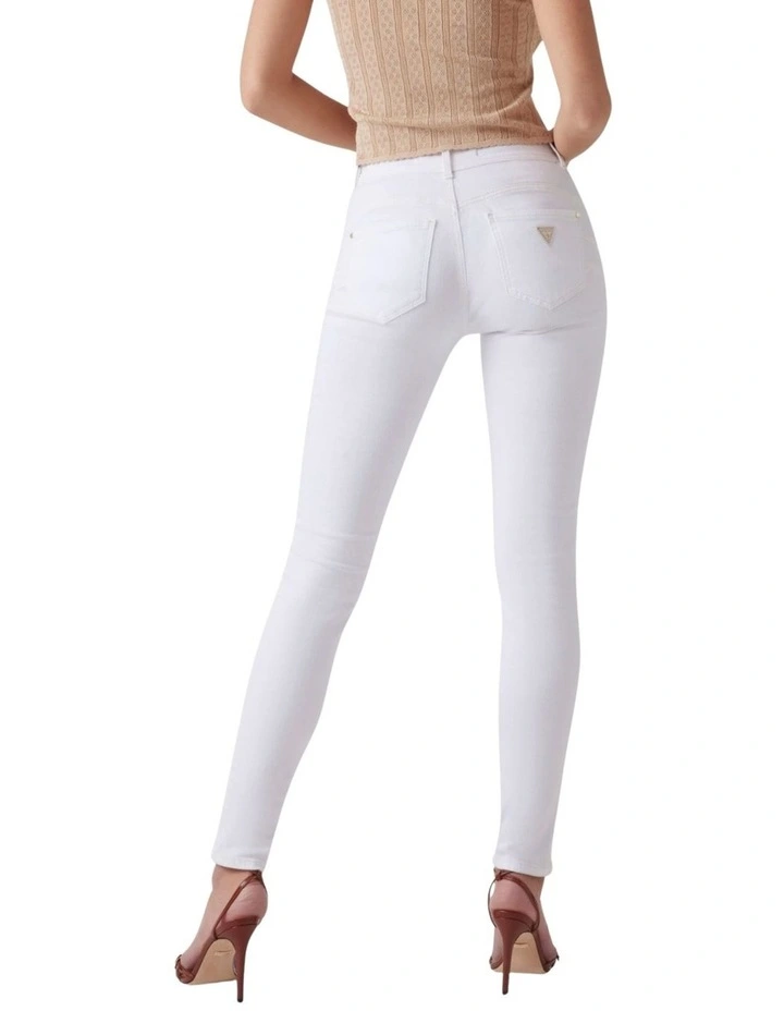 High-Rise Shape Up Skinny Jeans in White image 4