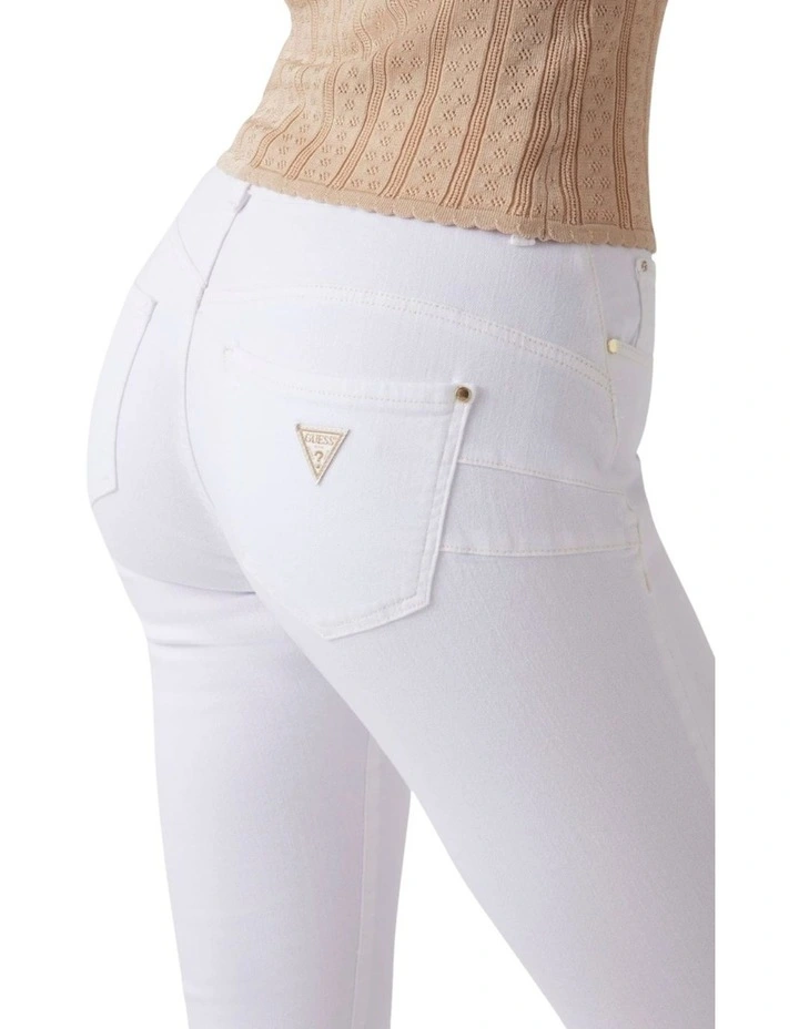High-Rise Shape Up Skinny Jeans in White image 5