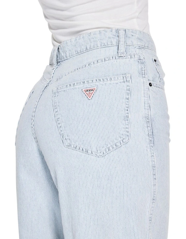 Guess Originals High-Rise Tapered Baggy Jeans in Light Wash image 2