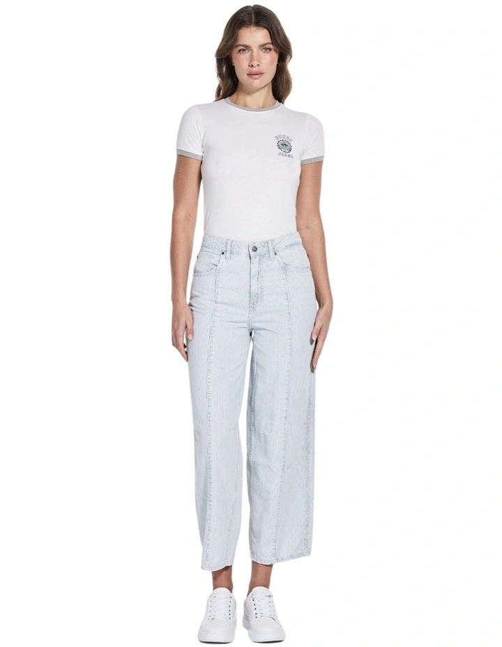 Guess Originals High-Rise Tapered Baggy Jeans in Light Wash image 3