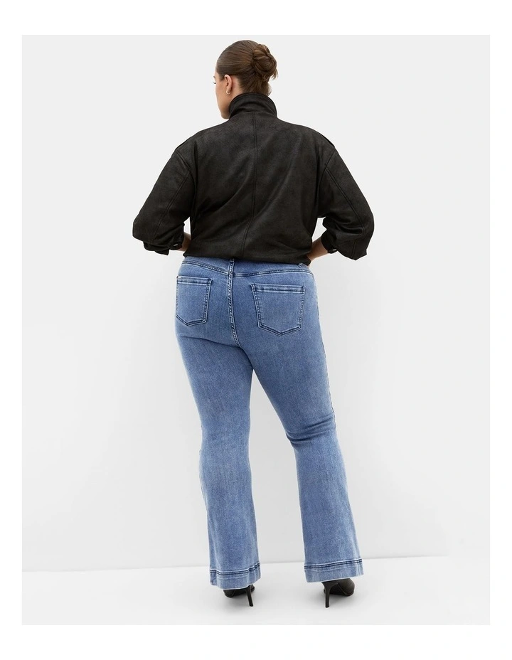 Plus Size Harley Fit Lara Bootleg Regular Jean in Light Wash image 2