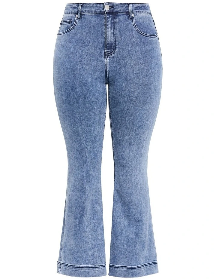 Plus Size Harley Fit Lara Bootleg Regular Jean in Light Wash image 3