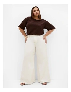 Plus Size Harley Fit Piper Palazzo Regular Jean in White
