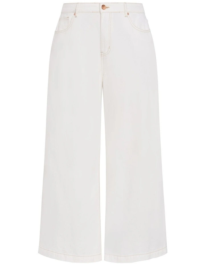 Plus Size Harley Fit Piper Palazzo Regular Jean in White image 3