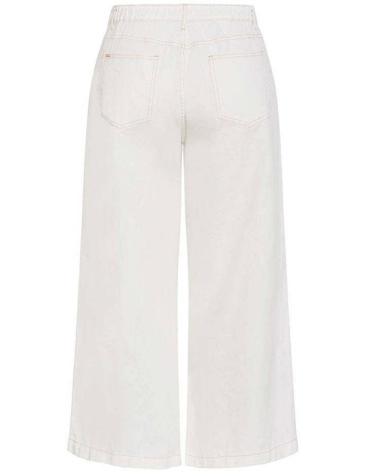 Plus Size Harley Fit Piper Palazzo Regular Jean in White image 4