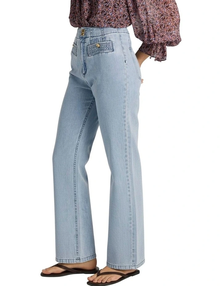 Lila Straight Leg Jean in Light Wash image 3