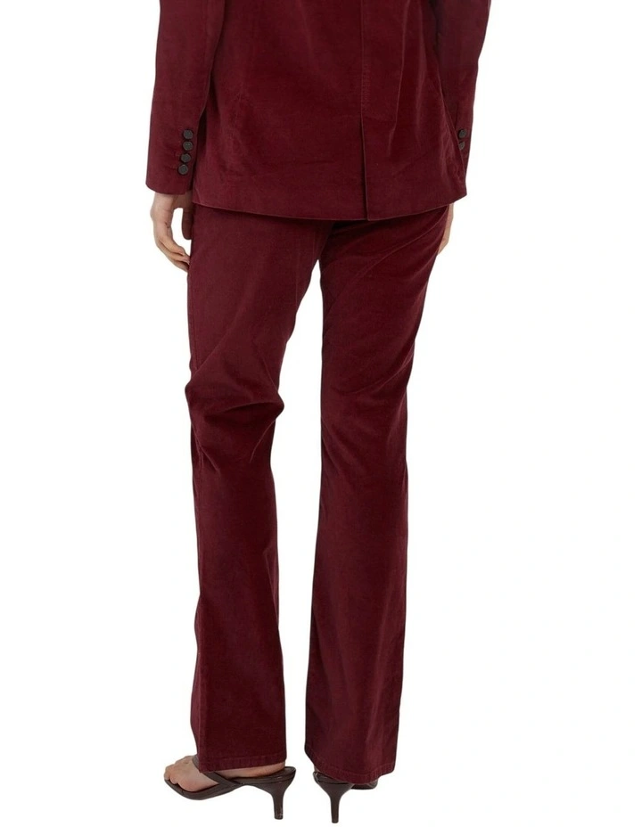 Knox Velvet Jeans in Burgundy image 2