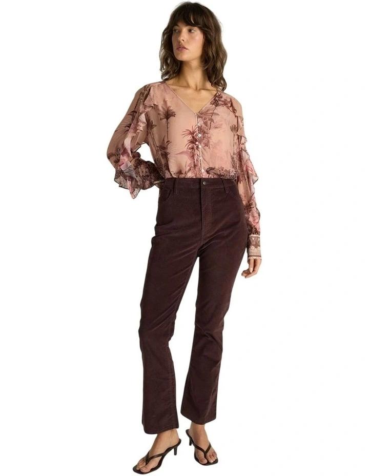 Knox Velvet Jeans in Chocolate image 1