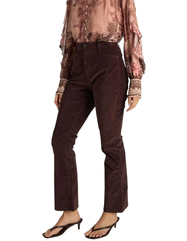 Knox Velvet Jeans in Chocolate image 3
