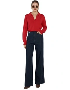 Avia Wide Leg Jean in Indigo