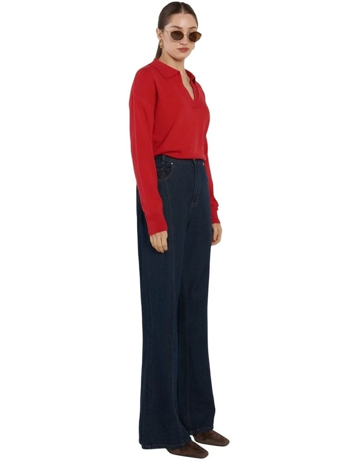 Avia Wide Leg Jean in Indigo image 3
