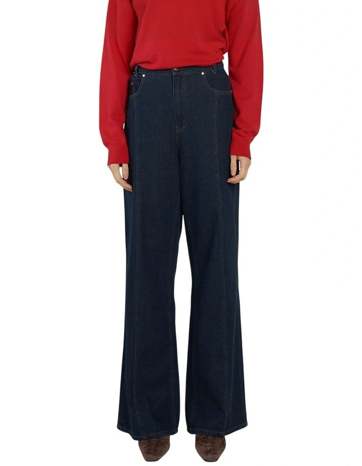 Avia Wide Leg Jean in Indigo image 4
