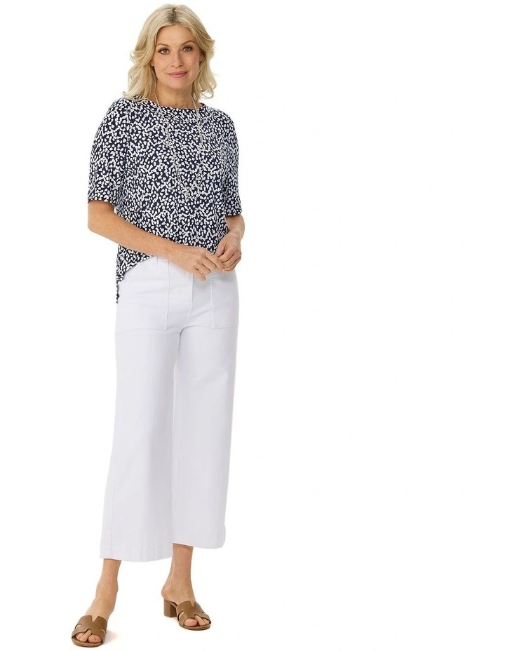 Darcy 7/8 Zip Wide Leg Jean image 4