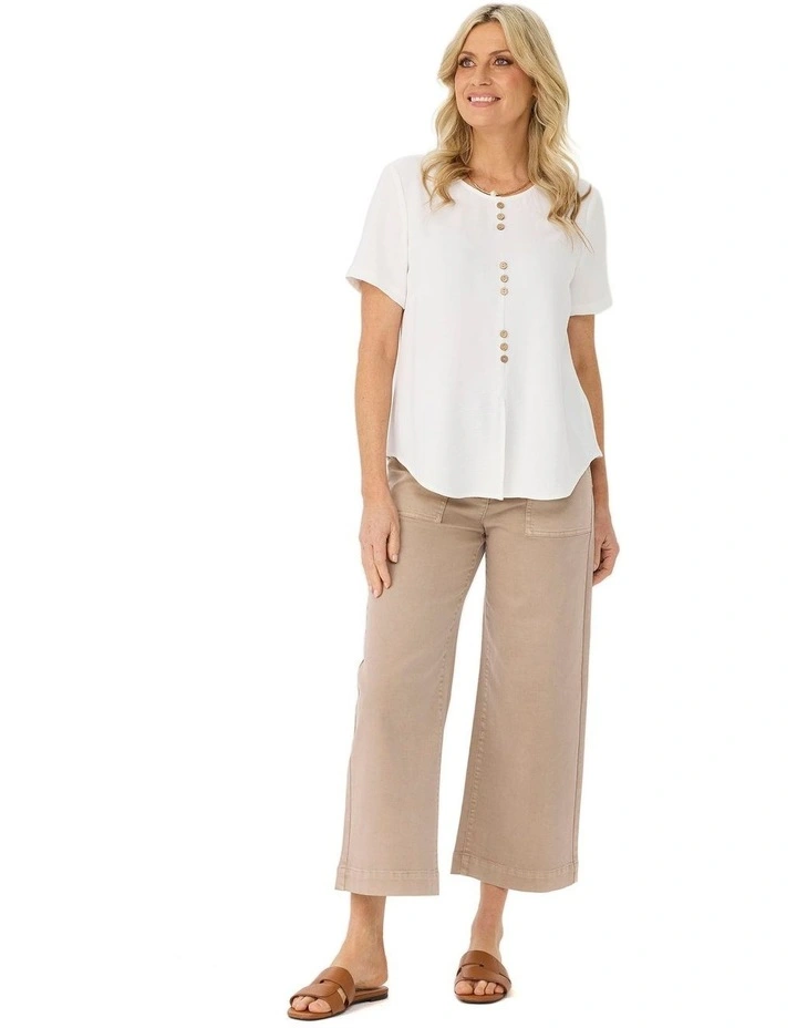 Darcy 7/8 Zip Wide Leg Jean image 4