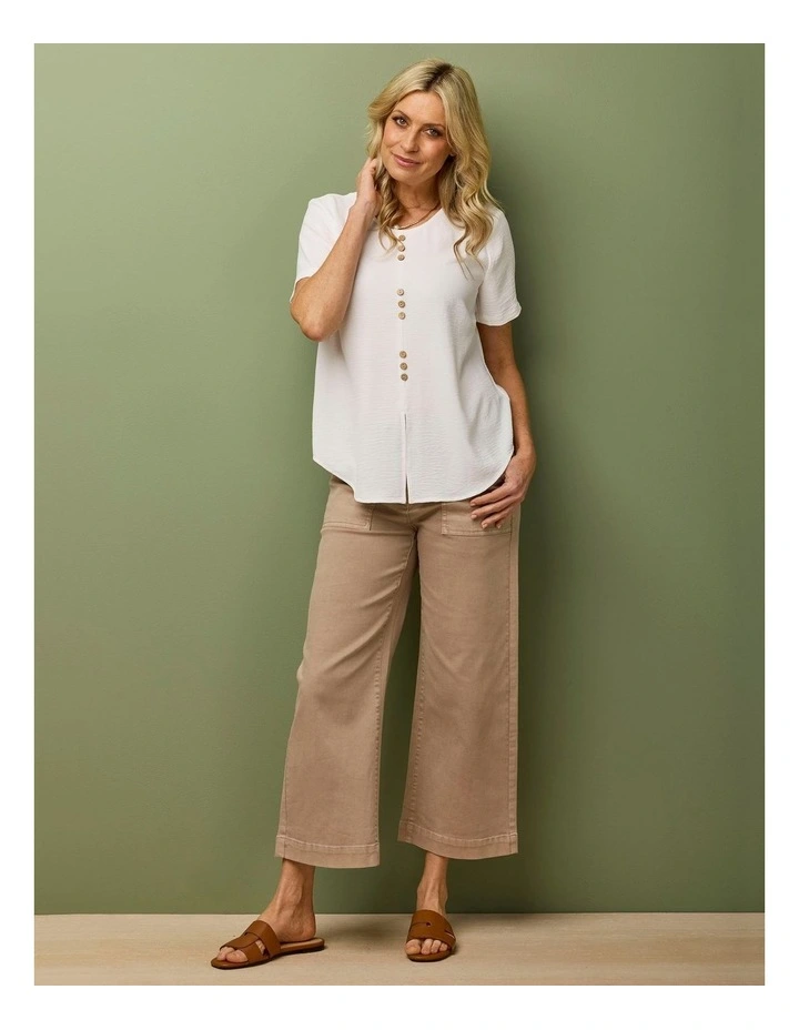 Darcy 7/8 Zip Wide Leg Jean image 6