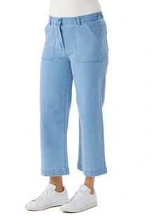 Darcy 7/8 Zip Wide Leg Jean