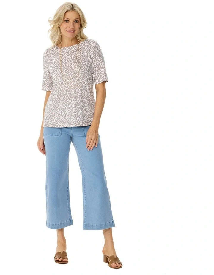 Darcy 7/8 Zip Wide Leg Jean image 4