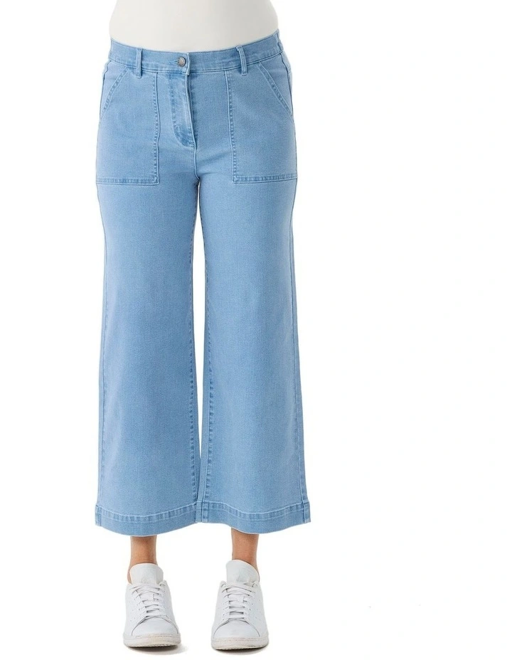 Darcy 7/8 Zip Wide Leg Jean image 5