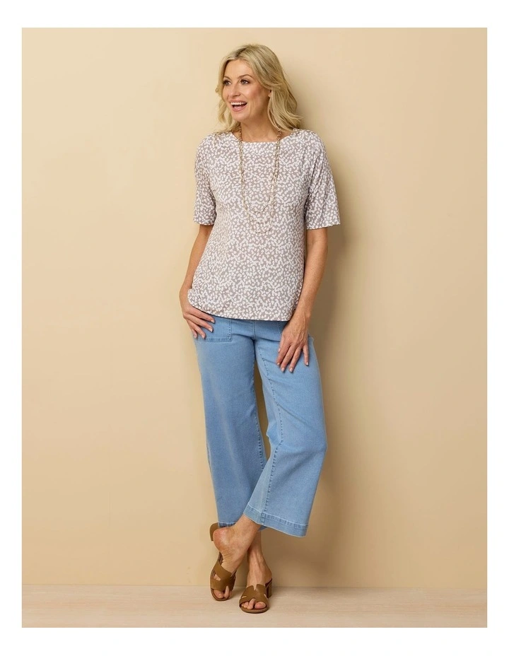 Darcy 7/8 Zip Wide Leg Jean image 6