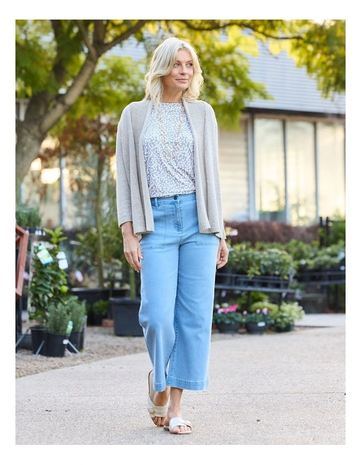 Darcy 7/8 Zip Wide Leg Jean image 7