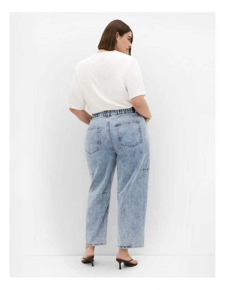 Plus Size Harley Fit Bridget Barrel Ankle Grazer Jean in vintage Mid Wash image 2
