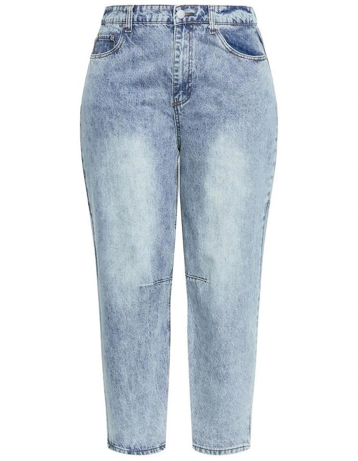 Plus Size Harley Fit Bridget Barrel Ankle Grazer Jean in vintage Mid Wash image 3
