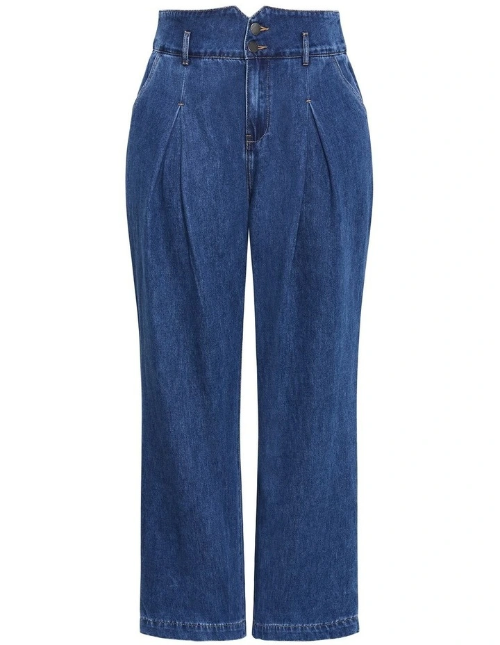Plus Size Harley Fit Corset Waist Wide Leg Jean in Mid Wash image 3