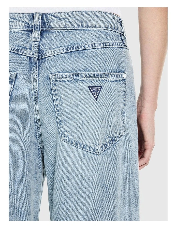 Mid-Rise Bellflower Wide Leg Jeans in Light Wash image 6