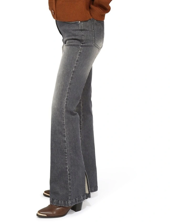 Top Score Bootleg Jean in Medium Black Wash image 3