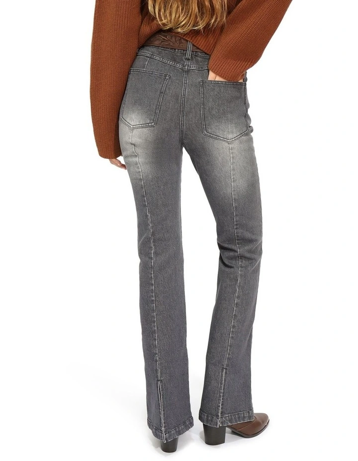 Top Score Bootleg Jean in Medium Black Wash image 4