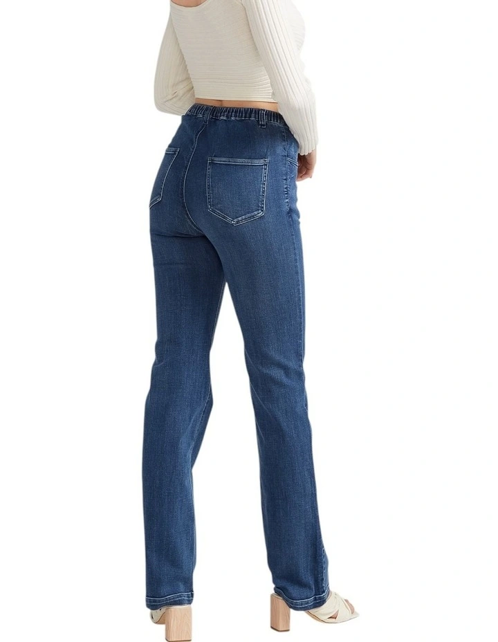 Impossible Highs Bootleg Jean in Dark Wash image 4