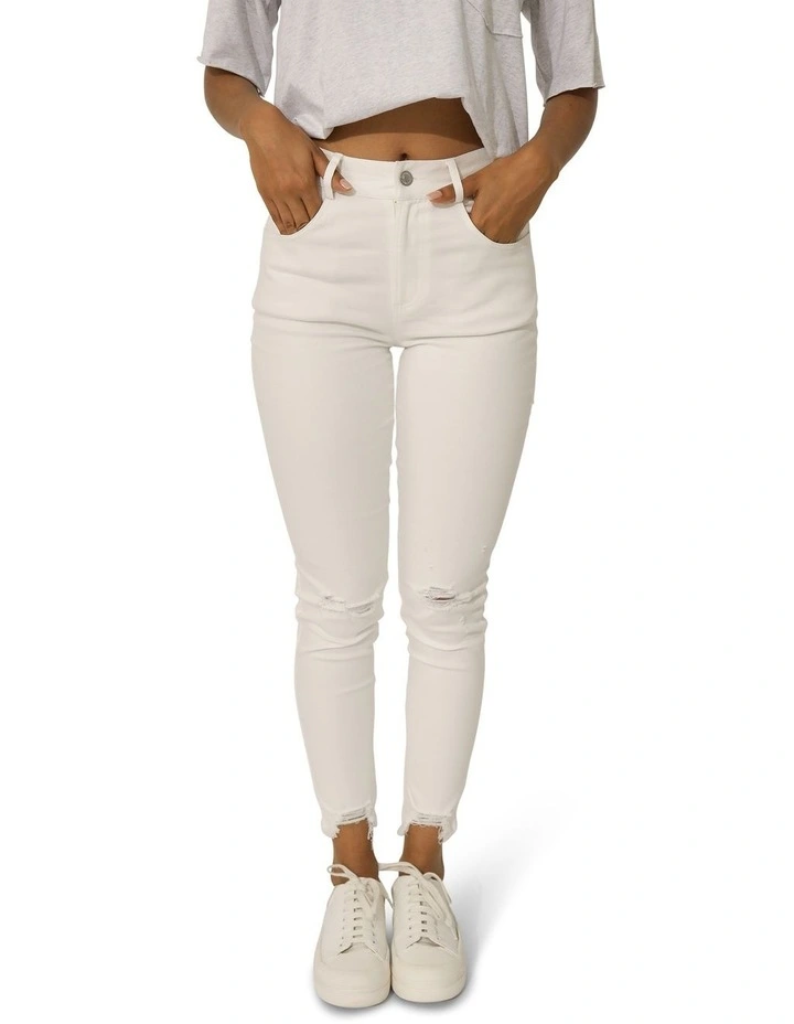 Skinny Dip Jeans in White image 3