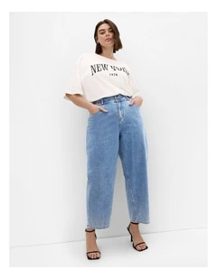Plus Size Harley Fit Stretch Waist Jean in Mid Wash